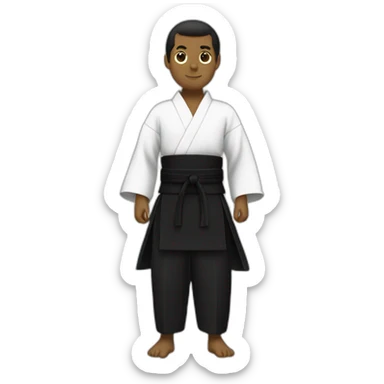 black hakama aikido sticker