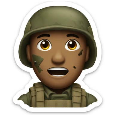 A wounded soldier sticker