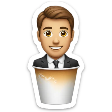 business portrait on a coffee to go cup sticker