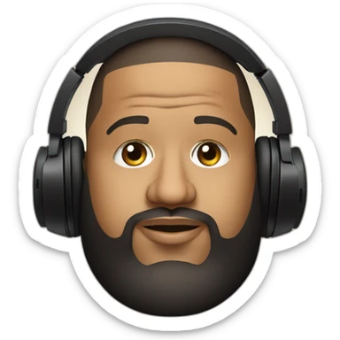 Dj khaled with headphones sticker