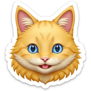  sunshine bluey eyes smiling  cat alot of happy sticker