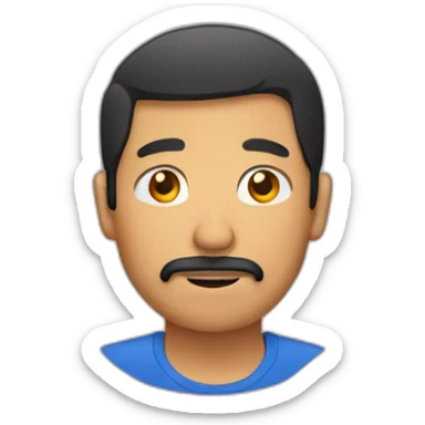 filipino man with facial hair sticker