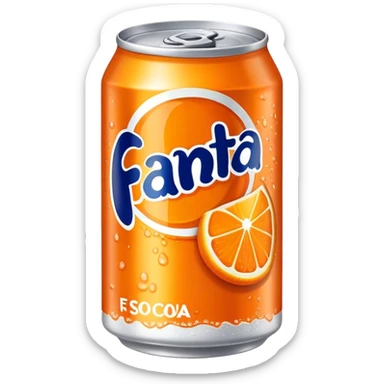 orange fanta soda can sticker