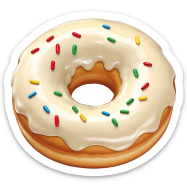 Cream donut sticker