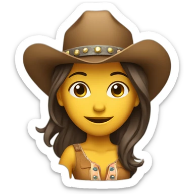 cowboy hat dancing girl sticker