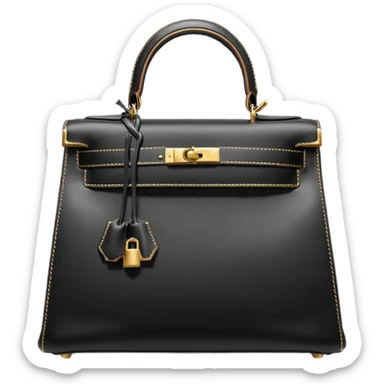 rare black kelly hermes bag sticker