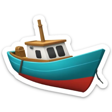 Create me an emoji that symbolises Thailand a long tail boat  sticker