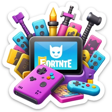 Invitation to play Fortnite on a Friday night sticker