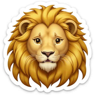 flirtatious lion looking sideways with suggestive expression sticker