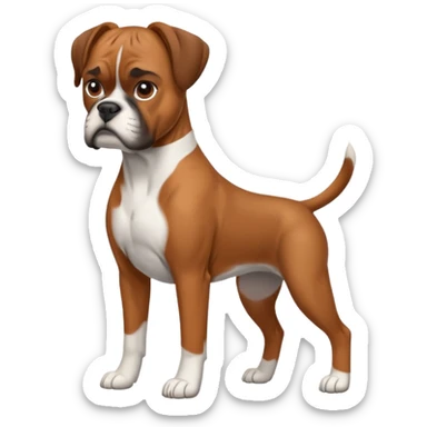 creame iconos de un boxer perro animal sticker