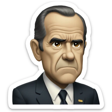 Nixon is scared sticker
