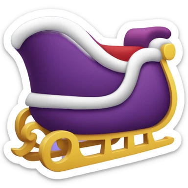 Purple Santa’s sleigh  sticker