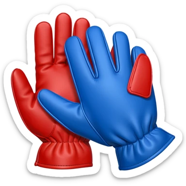 One Hand glove in blue (#00A3E0) and red (#F9423A)  sticker