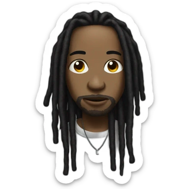 Rapper black dreads sticker
