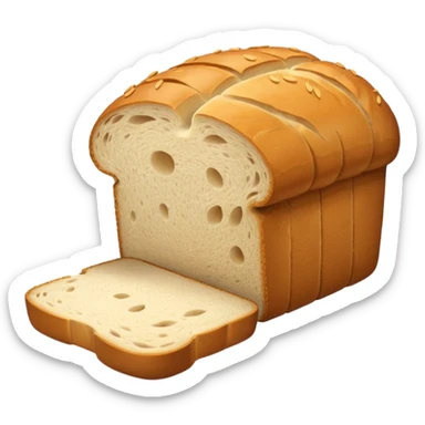 no no just a simple bread load with sliced 2 slice on ground and no eye or face on brea  sticker