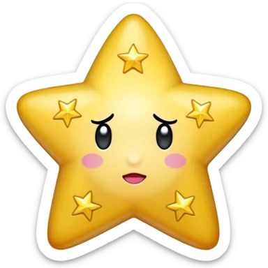 Kirby encima de una estrella  sticker