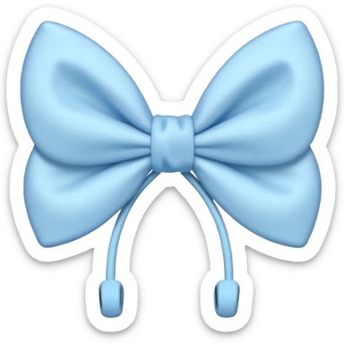🎧 with pastel blue bows right before the part that covers your ears sticker