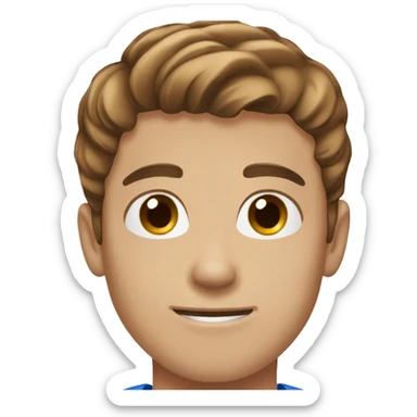 17 year old man blue eyes brown hair sticker