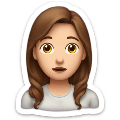 worried-women-with-brown-hair sticker