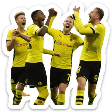 Borussia Dortmund celebrating sticker