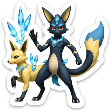 Umbreon-Lucario-Manectric-Zeraora-fusion, full body sticker