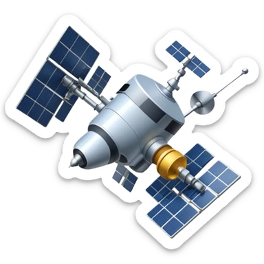 A satellite labeled "NEWS" sticker