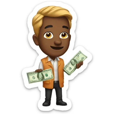 bengal man wih money sticker