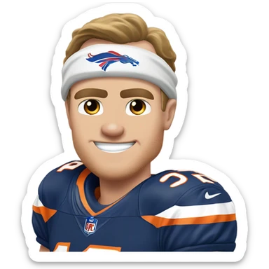Broncos quarterback Bo Nix beating buffalo bills quarterback Josh Allen sticker