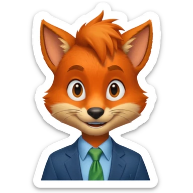 Nick Wilde from the Zootopia Disney movie sticker