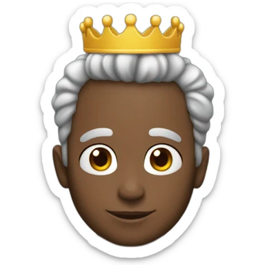 corazón negro con corona sticker