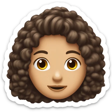 deux meilleure amie une brune cheveux lisses blanche une métisse cheveux bouclés  sticker