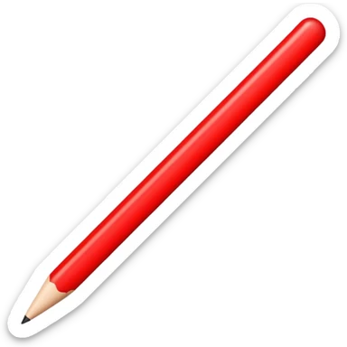 Create a long thin straight red line  sticker