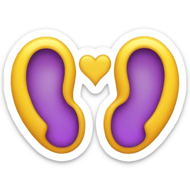 an ear + heart emoji to describe something that sounds good. sticker