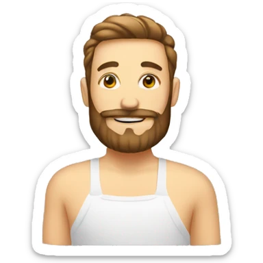 a man with beard applying cream,  sticker