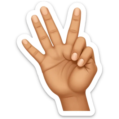 Small amount gesture as if pinching sticker