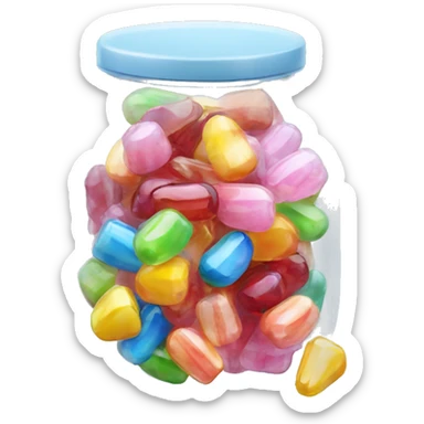 un tarro de cristal de chuches sticker