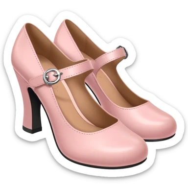 Soft pink Mary Jane shoes sticker