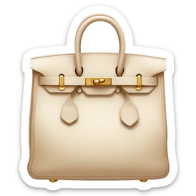 Birkin bag in beige sticker