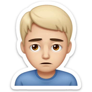 Un visage fatigué et un expression de paresseux sticker