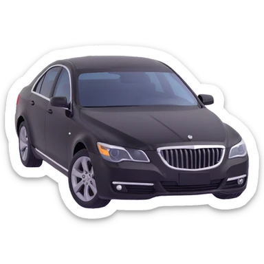 black luxury sedan with a clear plastic protective film hovering over the hood, showing the film is about to be installed, elegant and sophisticated sticker