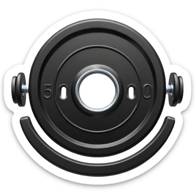 a black gym weight plate sticker