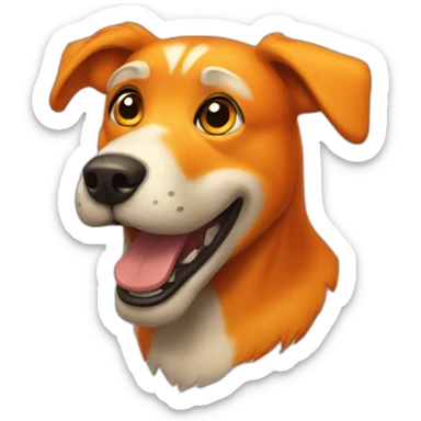 animatronic orange dog sticker