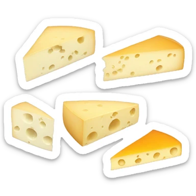 different cheeses with hidden faces sticker