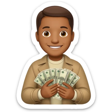 franklin saint from snowfall perhaps holding money or anything that shows its him sticker