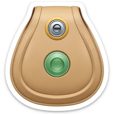 ostomy bag in beige with a circle in the middle. no liquids or smileys. just material sticker