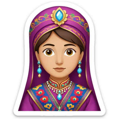 azerbaijan traditional dress sticker