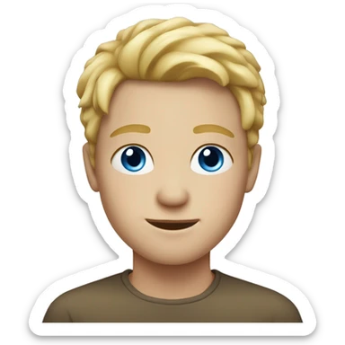 Blonde boy with freckles and blue eyes sticker