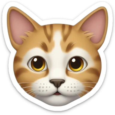 cat with mustachoe sticker