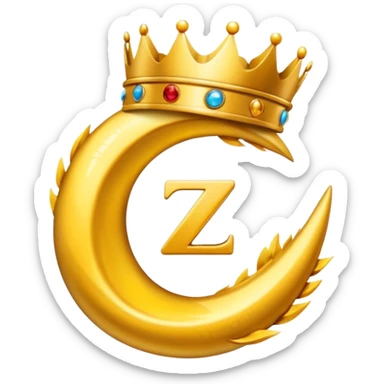 puedes crear un emoji de una corona en fusion con una Z sticker