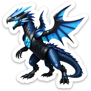 Punk’ish Edgy Futuristic Badass Dark Gothic Zekrom-aktuaren-Aurorus-Hybrid-Creature sticker
